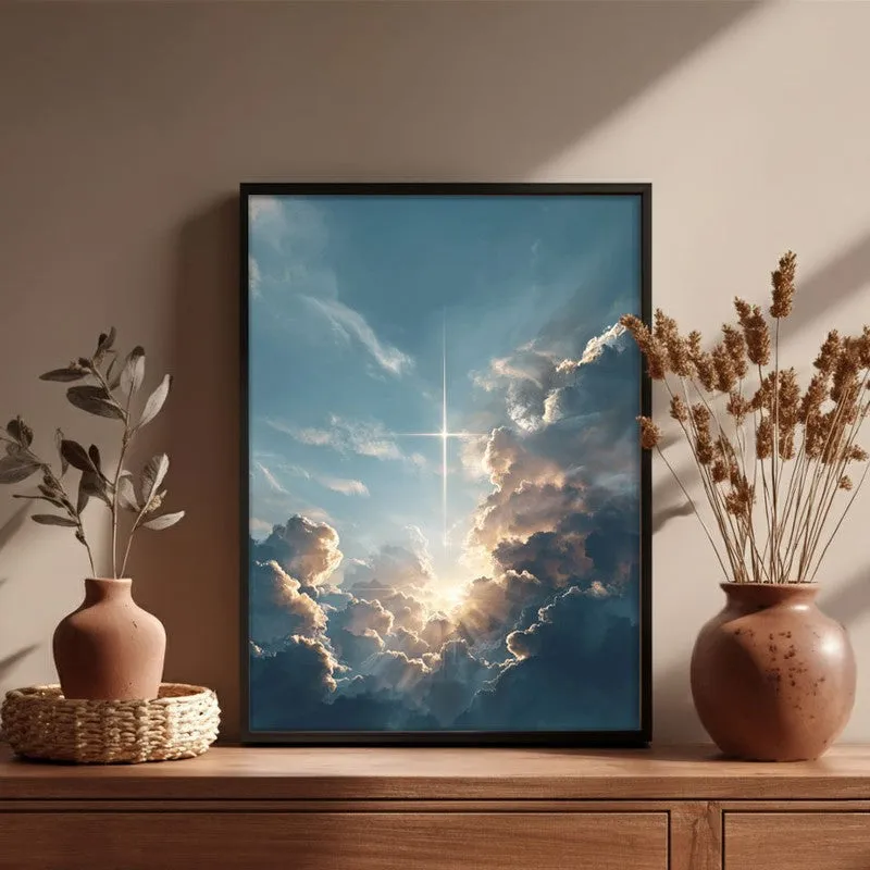 Whispers of the Sky Archival Paper Wall Painting With Black Frame media 4