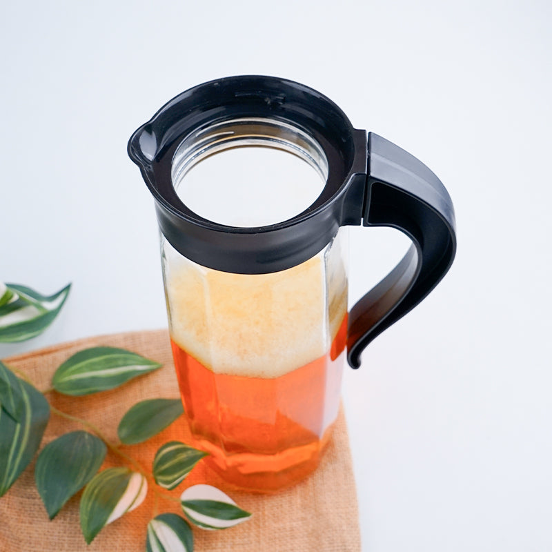 Domana Fersha Transparent Jug With Lid (Black) - 1600 ML media 3