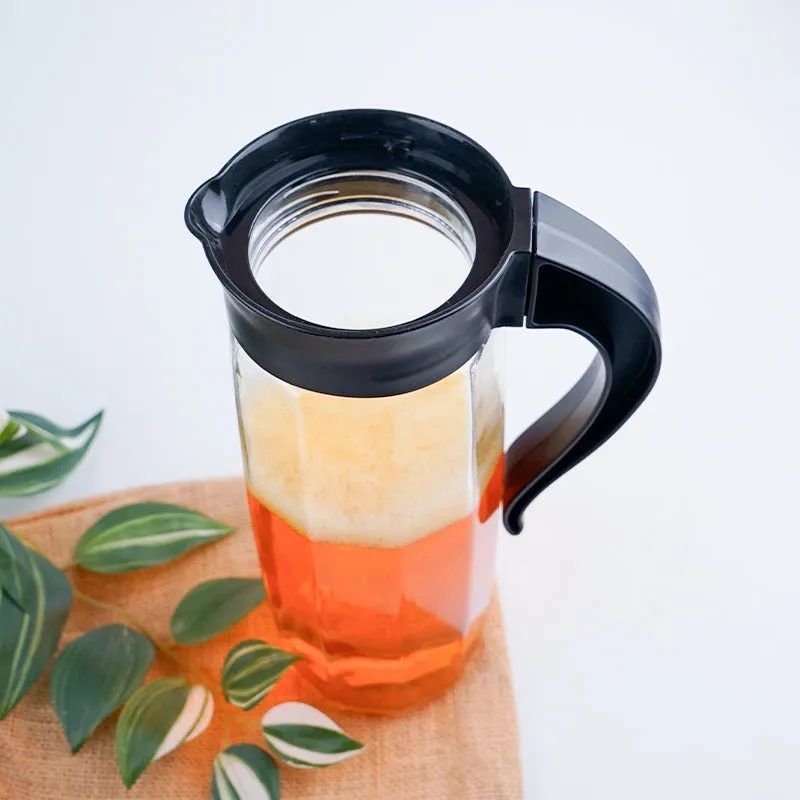 Domana Fersha Transparent Jug With Lid (Black) - 1600 ML media 3