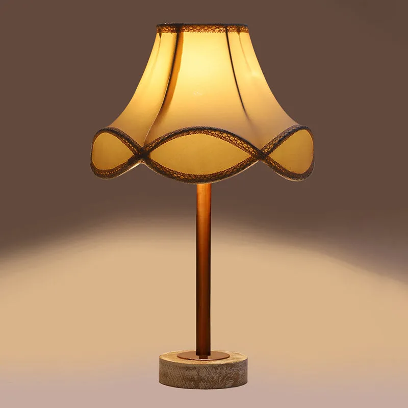 Valencia Arc Rodin Wooden Table Lamp - OffWhite,Copper,White media 6