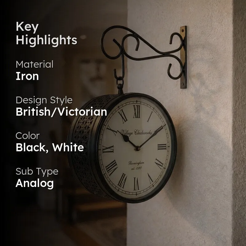 The Black Meridian Iron Wall Clock media 2