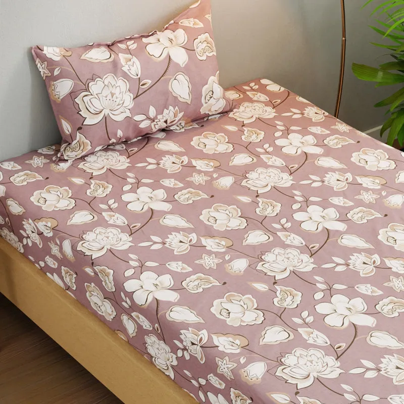 Rosewood Charm Microfiber Bedsheet - 140 GSM media 5