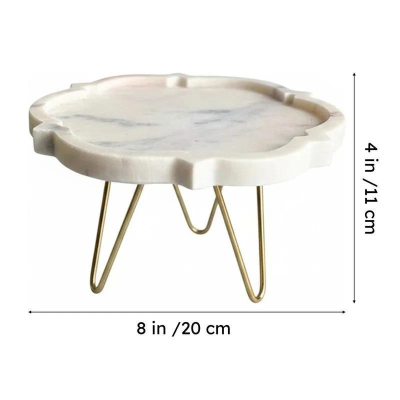 Norris Flora Handcrafted Marble Cake Stand media 6