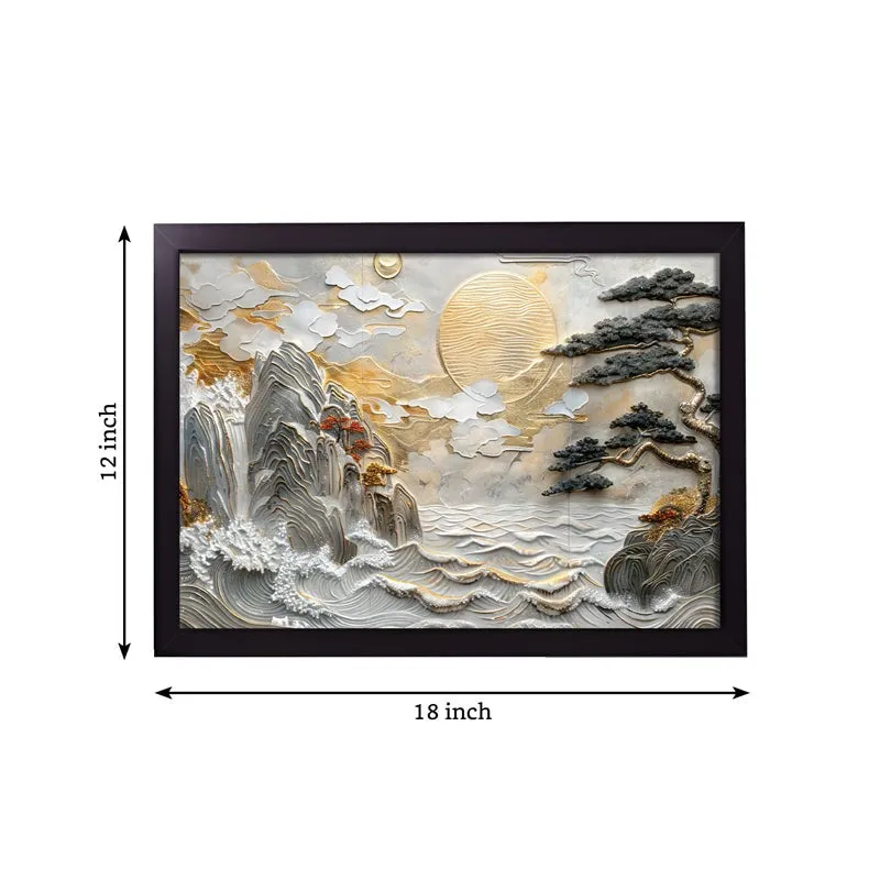 Heva Abstact Scape Wall Painting media 4