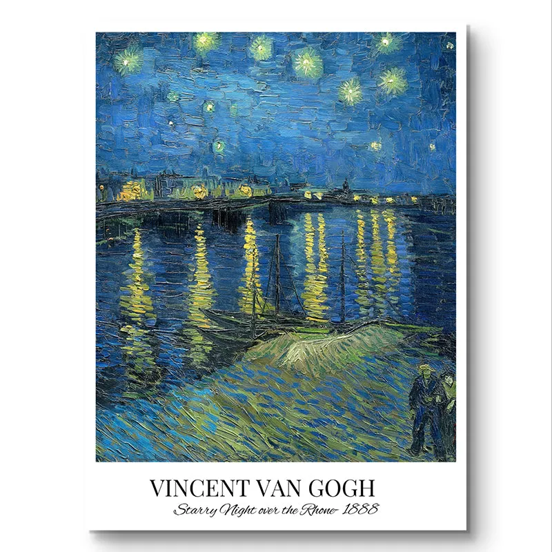 Starry Night Over Rhone Wall Art media 3