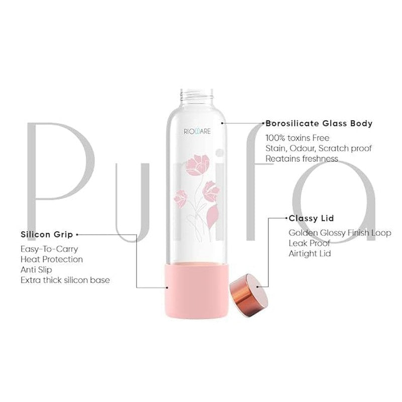 Rioware DailyPure Water Bottle (Green, Pink, 750 mL Each) - Set Of Four media 7