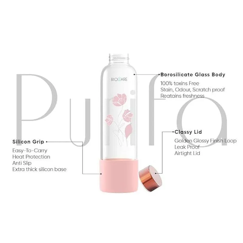 Rioware DailyPure Water Bottle (Green, Pink, 750 mL Each) - Set Of Four media 7