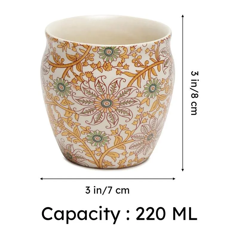 Medley Handcrafted Ceramic Kulhad (220 mL) - Set Of Six media 7