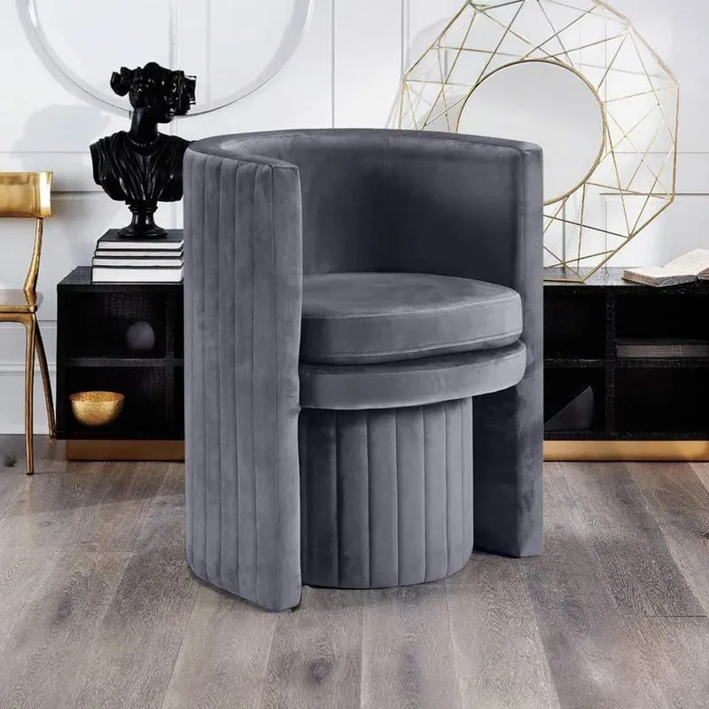 Arvella Neem Wood Accent Chair (Grey) - Two Piece Set media 5