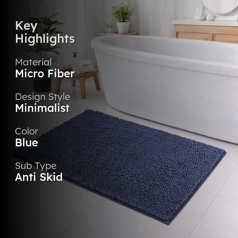 CalmCore Solid Microfiber Bath Mat - Navy media 2