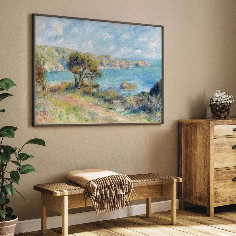 View At Guernsey By Pierre Auguste Renoir - Black Frame media 5