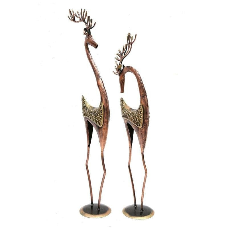 Deer Buddies Showpiece - Set Of Two media 3