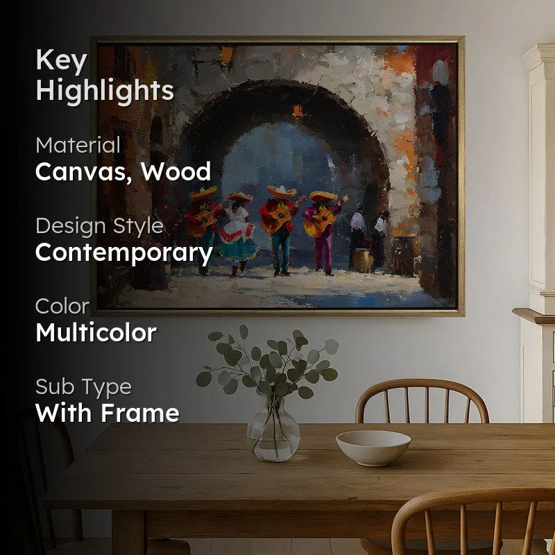 Rustic Serenade Canvas Wall Painting With Frame media 2