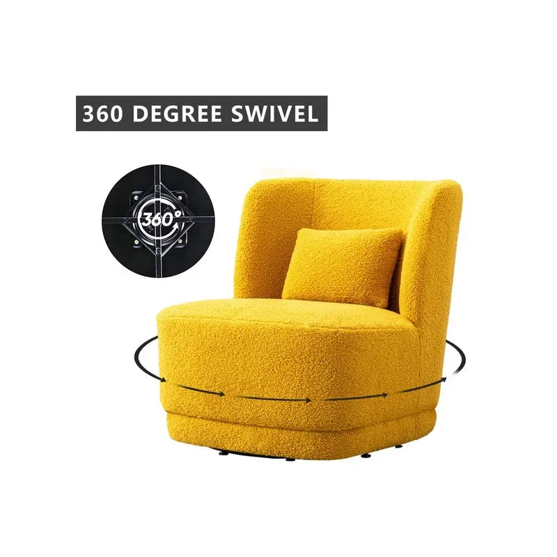 Urbano Neem Wood Accent Chair - Yellow media 6