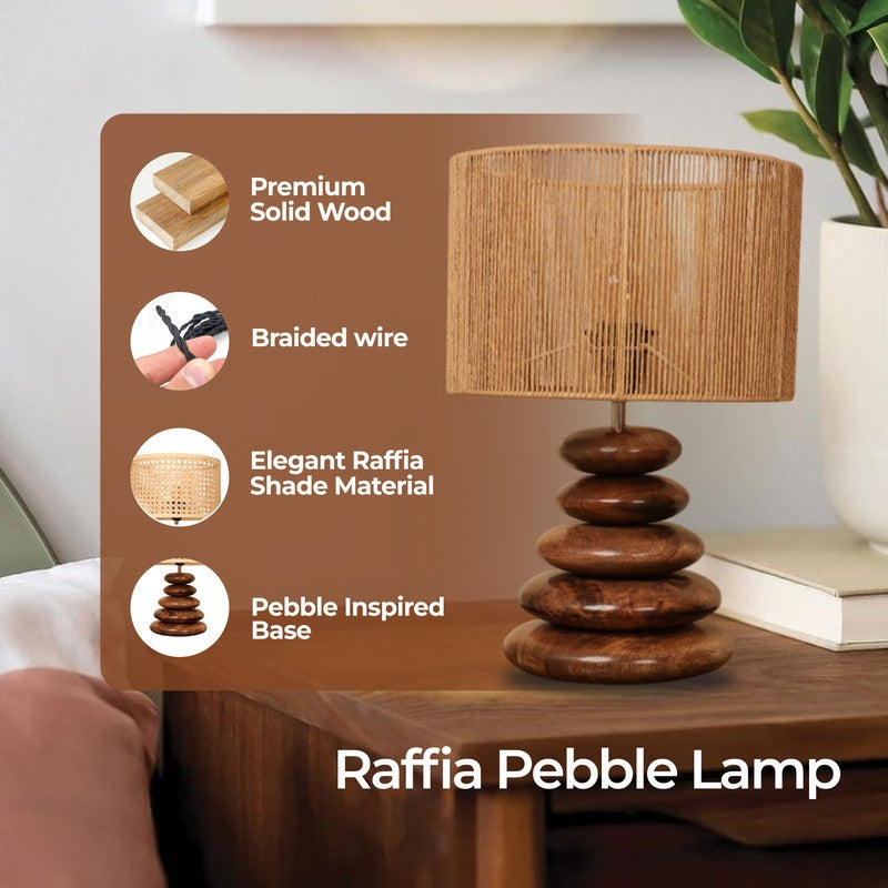 Pebble Mango Wood Table Lamp media 5