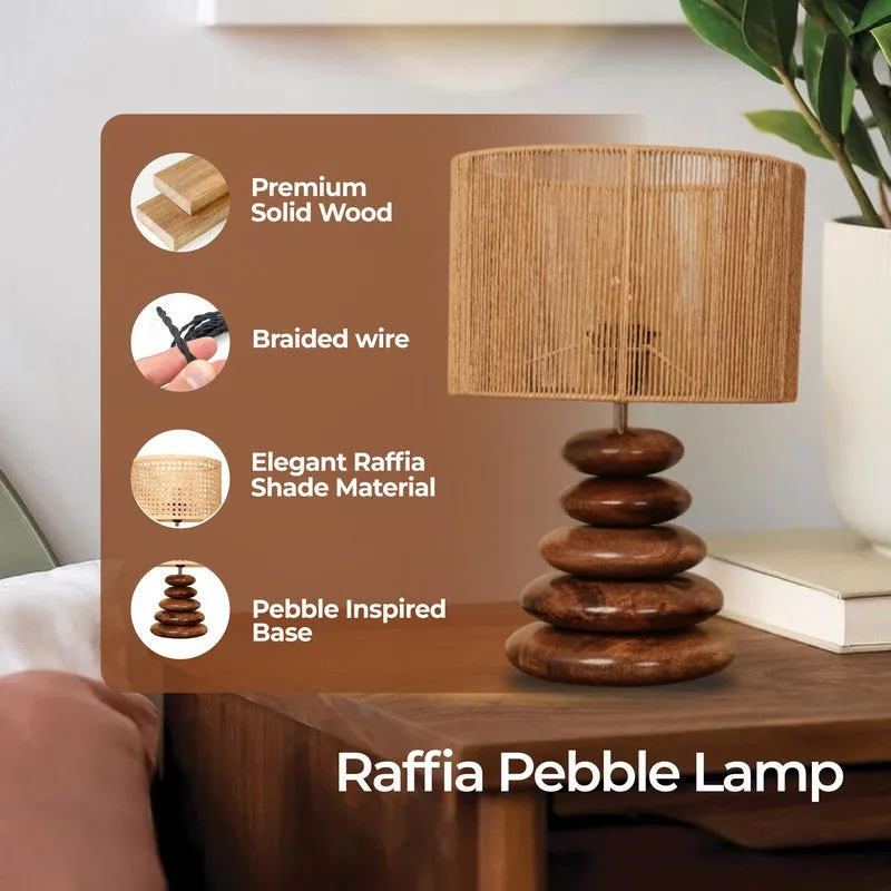 Pebble Mango Wood Table Lamp media 5