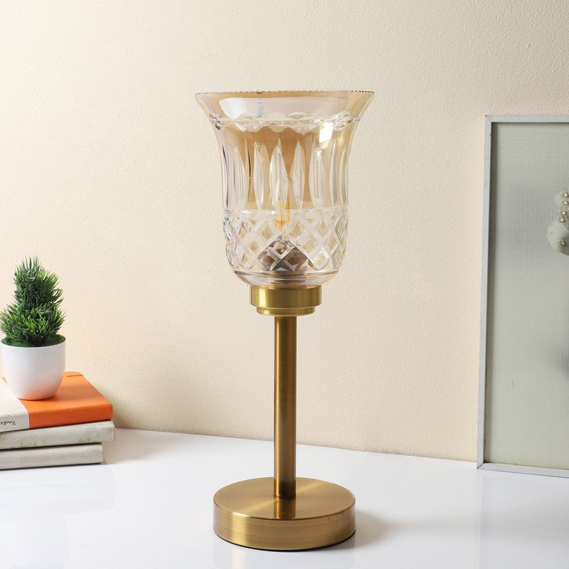 Chalice Elegant Mild Steel Table Lamp - Gold,Transparent media 4