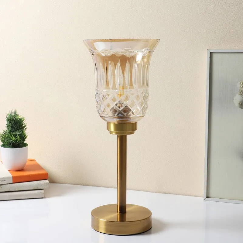 Chalice Elegant Mild Steel Table Lamp - Gold,Transparent media 4