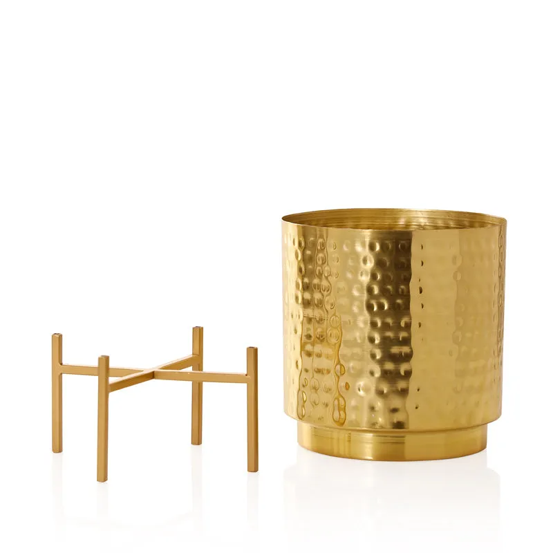 Vida Ember Golden Planter with Stand media 10
