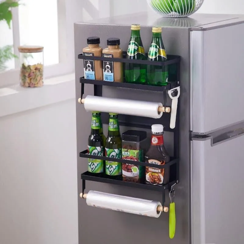 Qura Magnetic Kitchen Rack - Black media 1