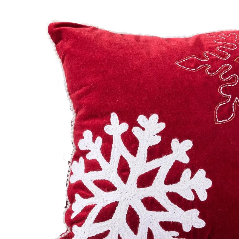 Snowflake Winter Cotton Velvet Cushion media 4