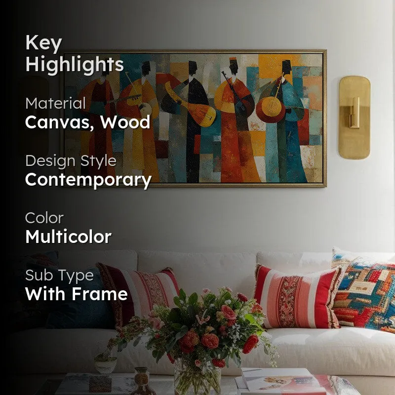 Cultural Cadence Canvas Wall Painting With Frame media 2