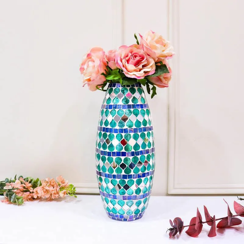 Glimmer Mosaic Glass Vase media 3