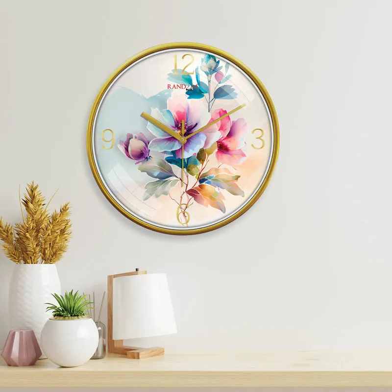 Eros Floral Wall Clock media 1