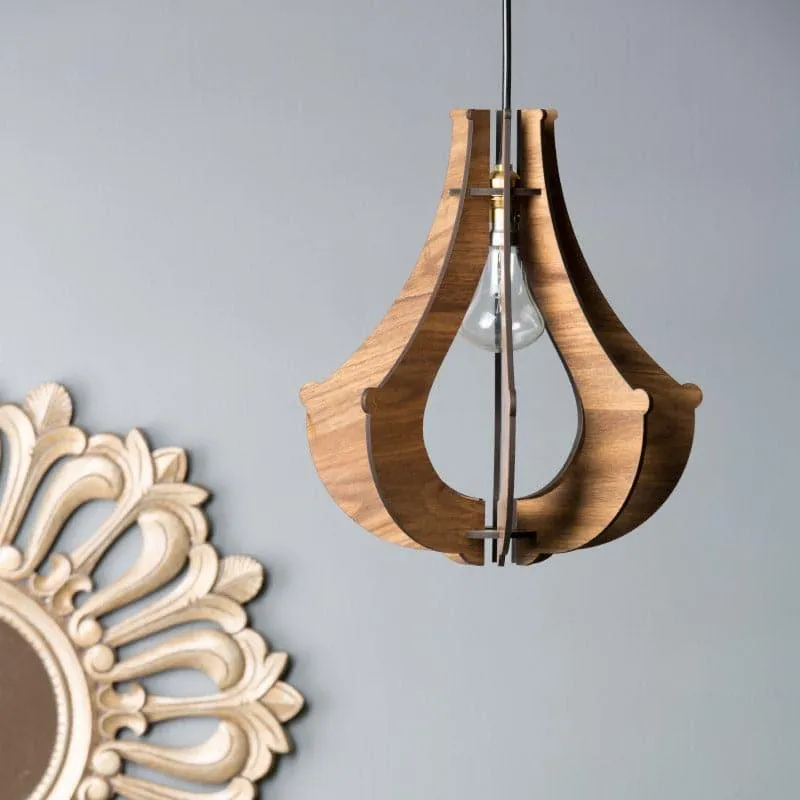Flora Fuse Wooden Ceiling Lamp media 3