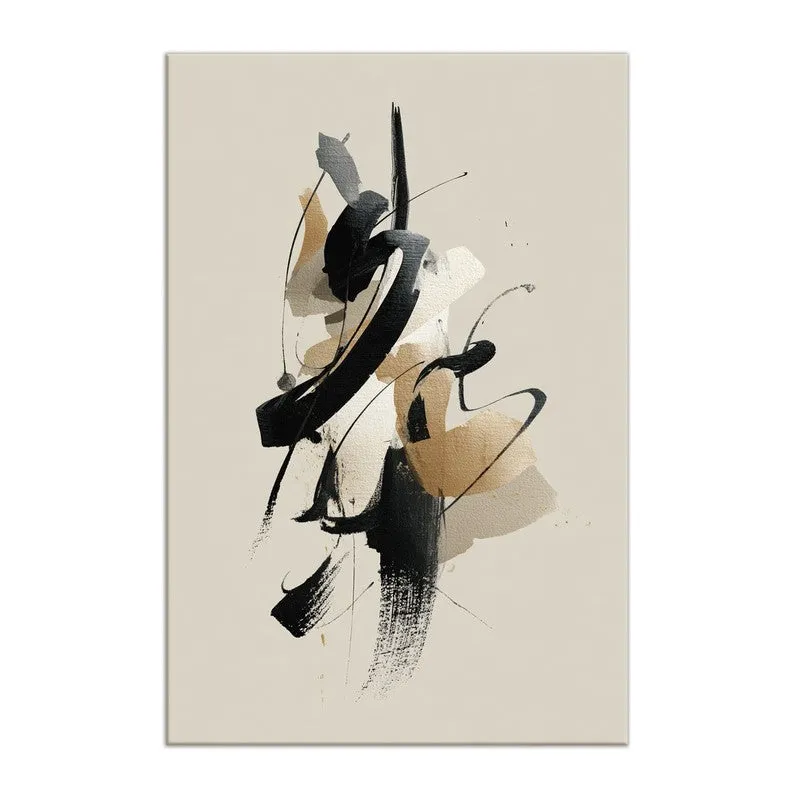Minimal Flow Gold Canvas Canvas Wall Art media 3