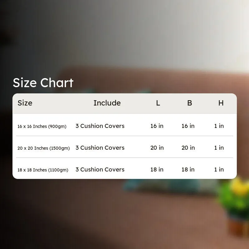 PetalPrism Cushion Cover (Sky Blue) - Set Of Three media 9