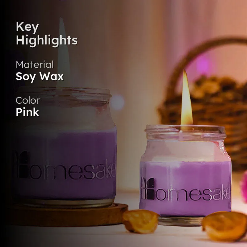 Cenote Scented Candle (Lavender/Pink) - Set Of Two media 2