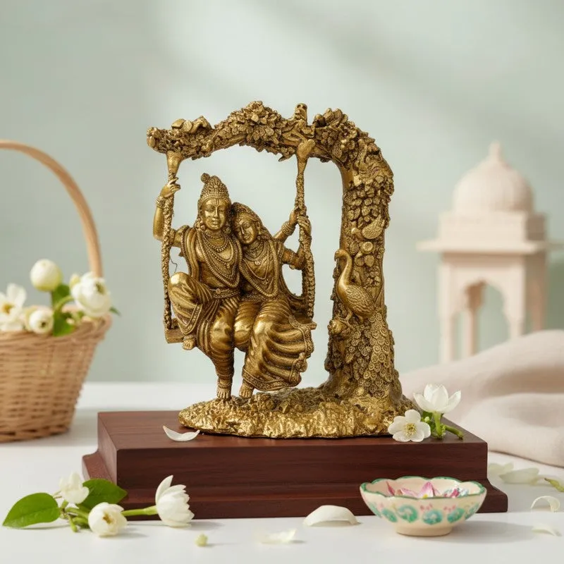 Radhakrishn Brass Idol media 1
