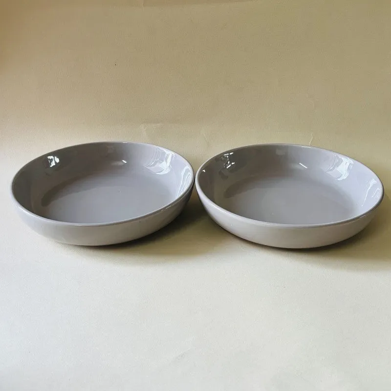 Ceramic Salad Bowls (Grey,300 mL Each) - Set Of Two media 4