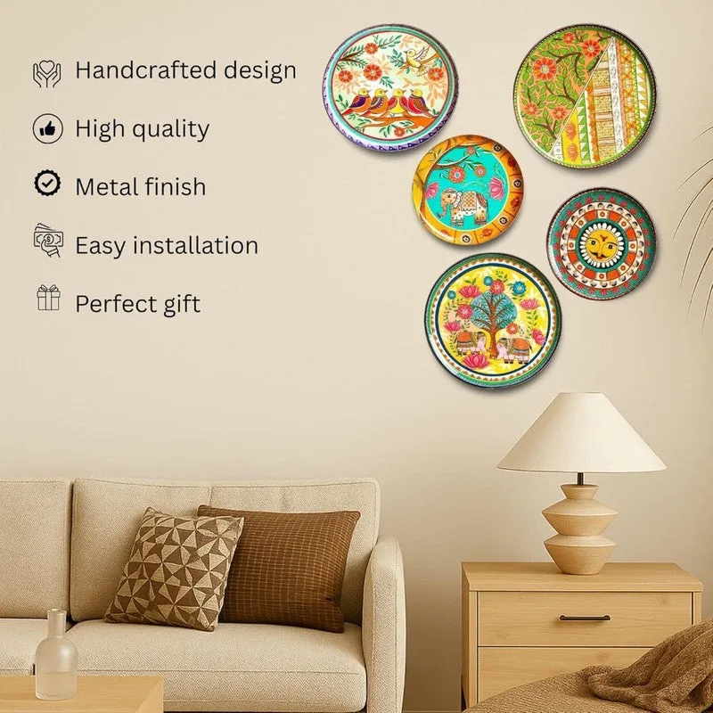 Mithila Wall Plates - Set Of Five media 3
