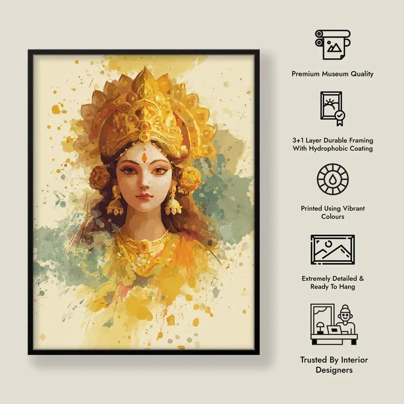 Soothing Aura Maa Durga Archival Paper Wall Art media 8