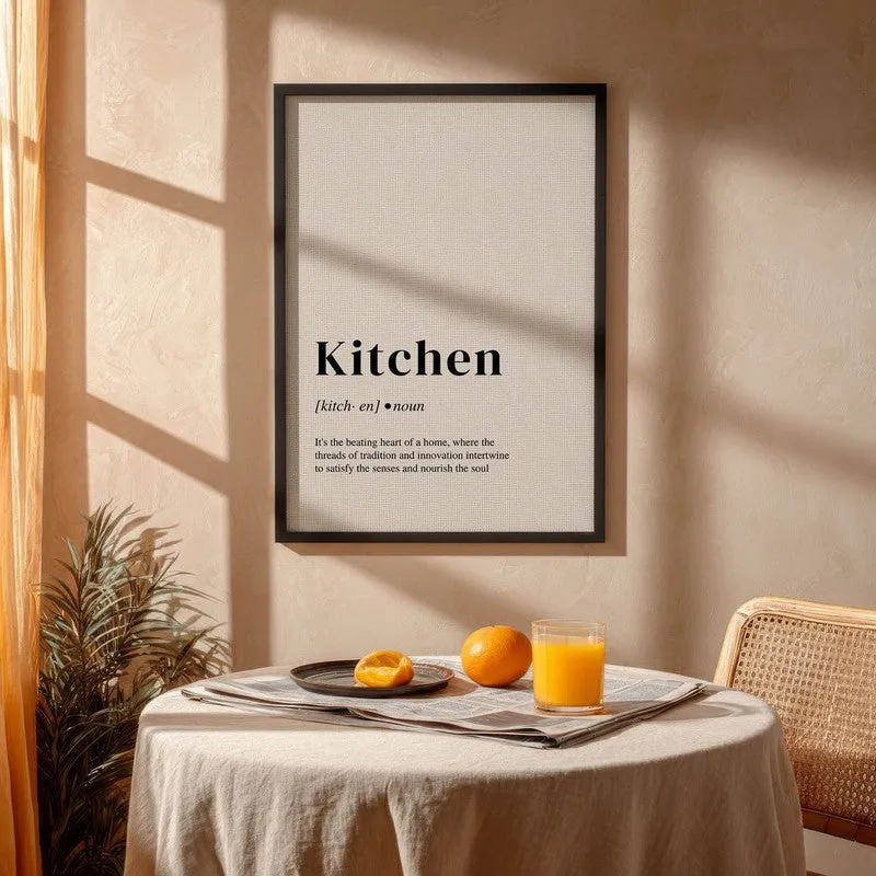 MinimalKitchen Archival Canvas Wall Art - Black media 4