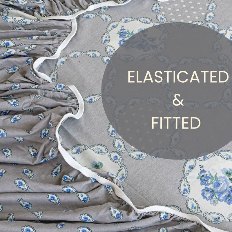 Swayam Rose Grove Cotton Bedsheet (Grey) - 144 TC media 8