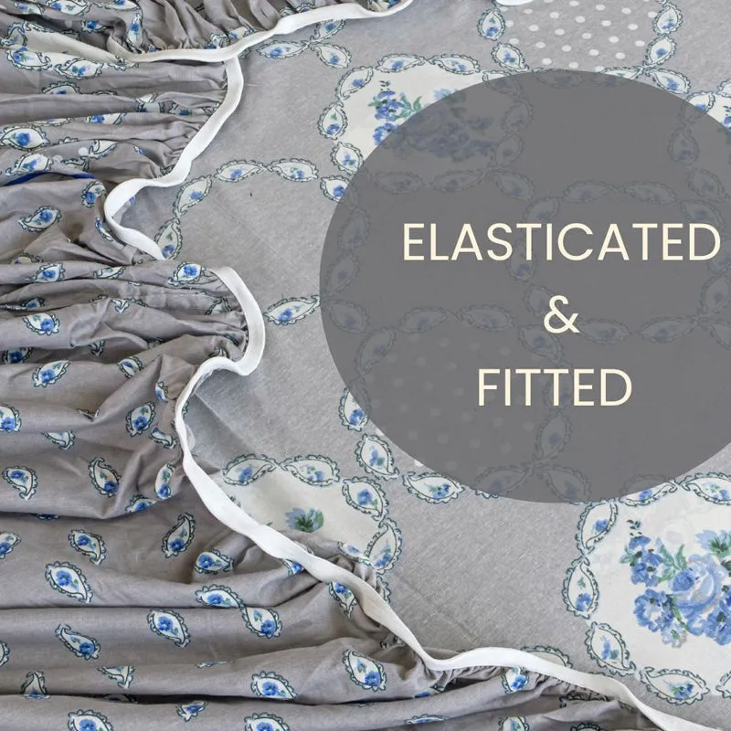 Swayam Rose Grove Cotton Bedsheet (Grey) - 144 TC media 8