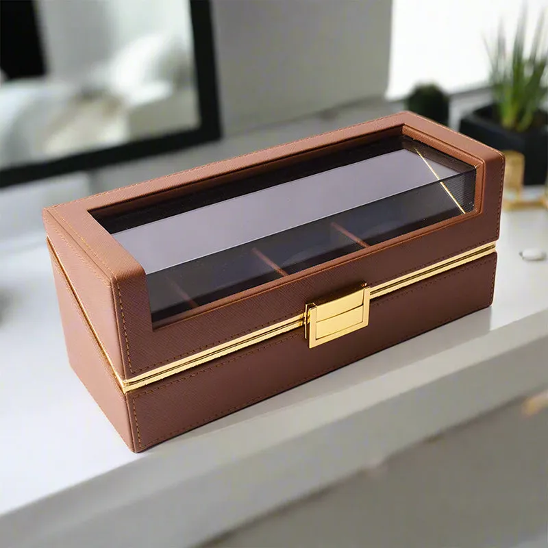 Ceastra Faux Leather Storage Box - Brown media 1