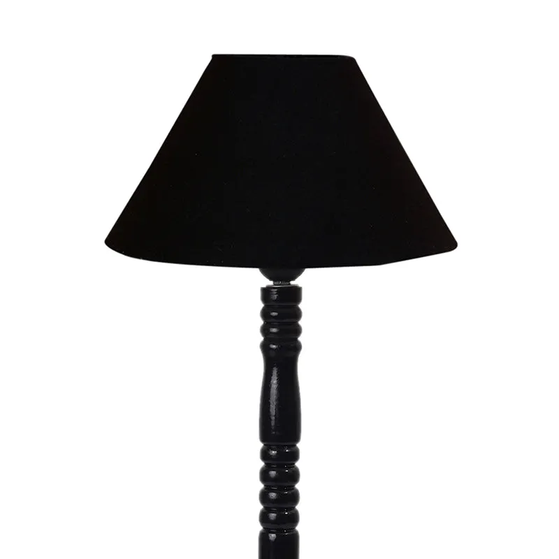 Glow Mesa Table Lamp With Carved Wooden Base - Black media 6