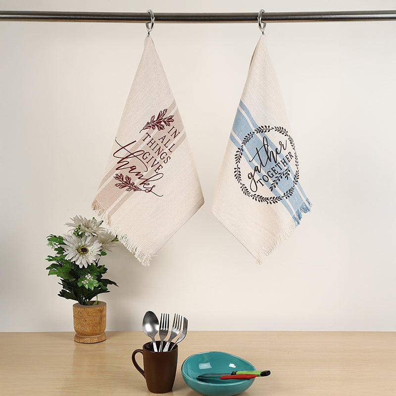 Soft Sweep Cotton Kitchen Towel - Set Of Two