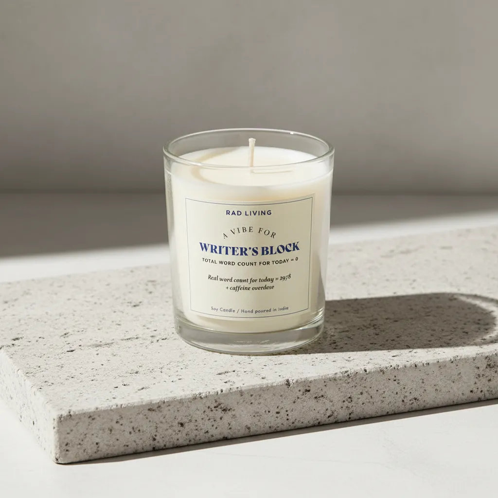 Writer's Block - Lavender Tobacco Scented Candle media 1