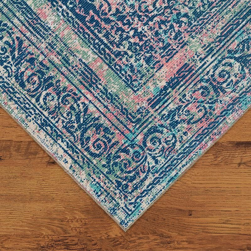 Nathan Ethnic Carpet - Sky Blue media 5