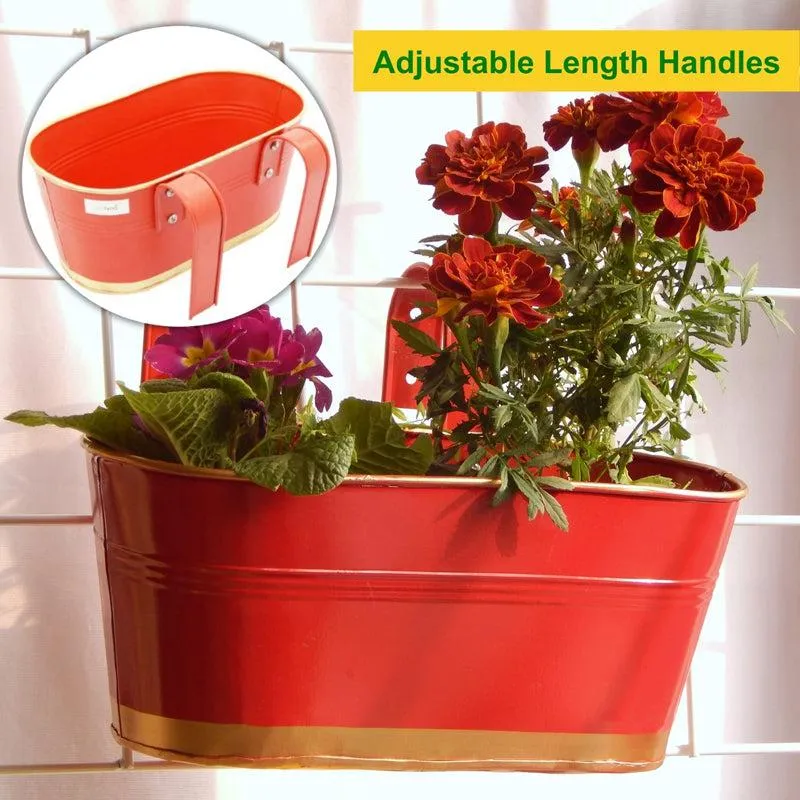 Norva Hanging Planter (Red) - Set Of Six media 4