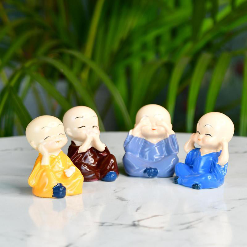 Little Laughing Buddha Showpiece - Multicolor media 5