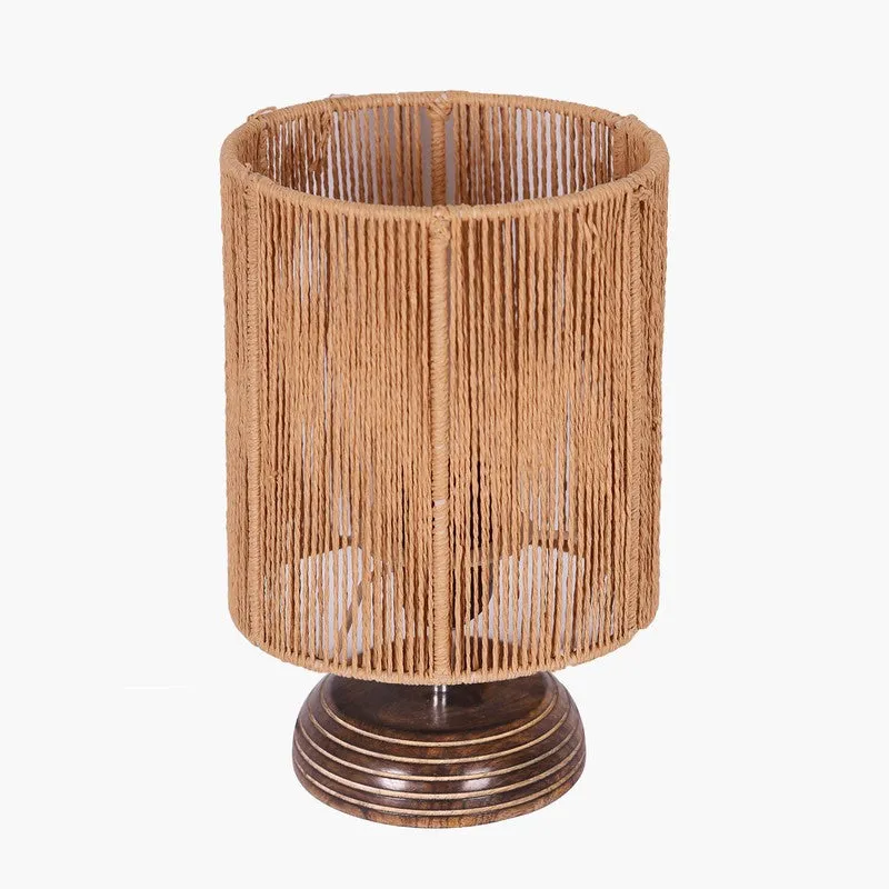 Luma Nest Wooden Table Lamp - Brown,Beige media 4