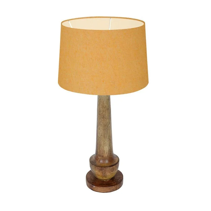 GlowEdge Adjus Wooden Table Lamp - Yellow,Brown media 4