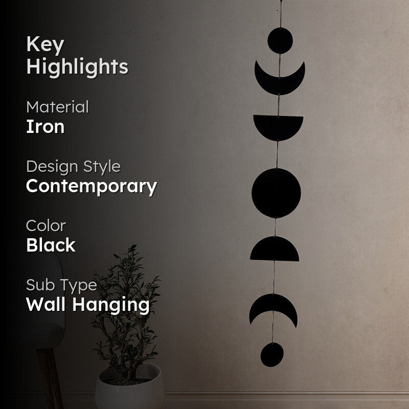 Luna Phase Black Iron Wall Accent media 2