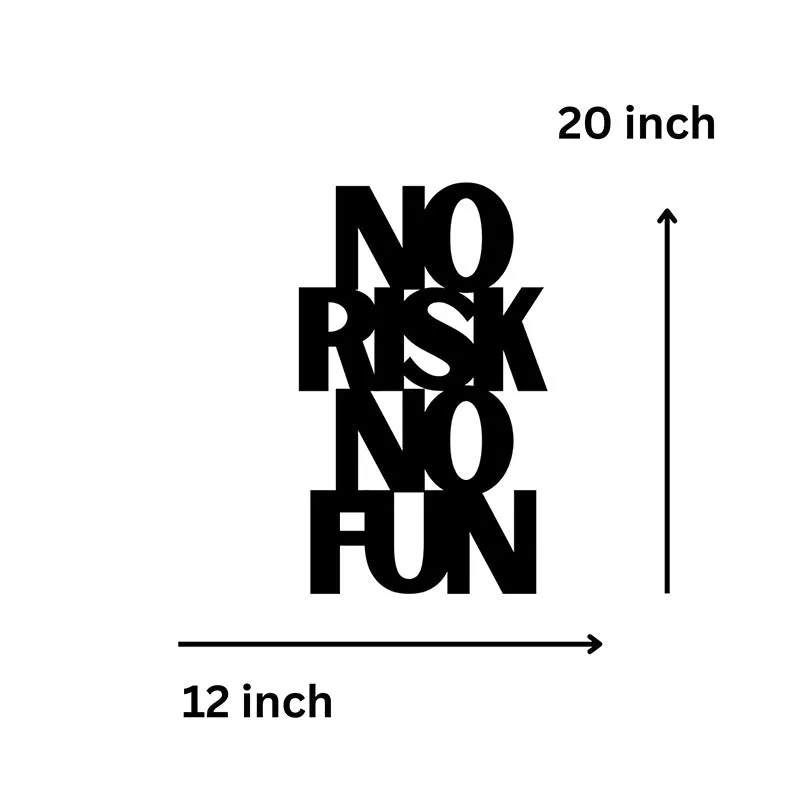 No Risk No Fun Iron Wall Accent media 5